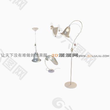 3D鐵藝落地燈模型