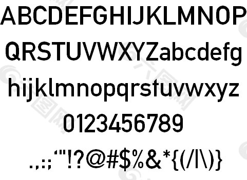 老DIN 1451 mittelschrift字體