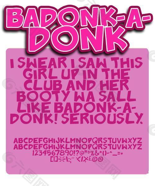 badonk-a-donk字體