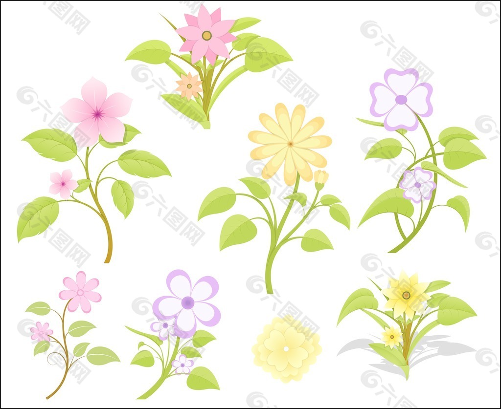 組矢量的花