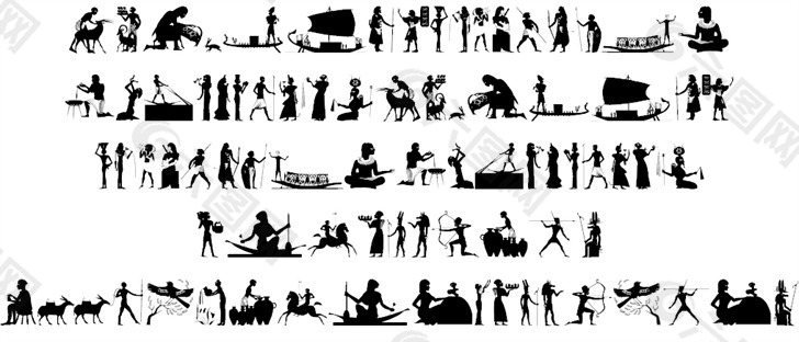埃及silhous字體
