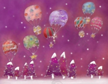 粉彩手繪圣誕節(jié)插畫PSD分層8