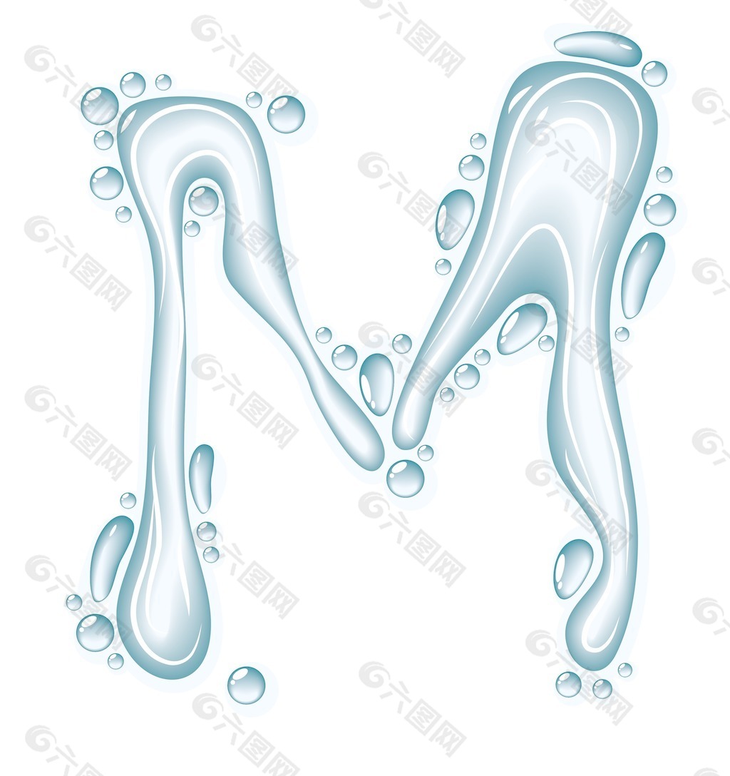 水的液體載體的字母