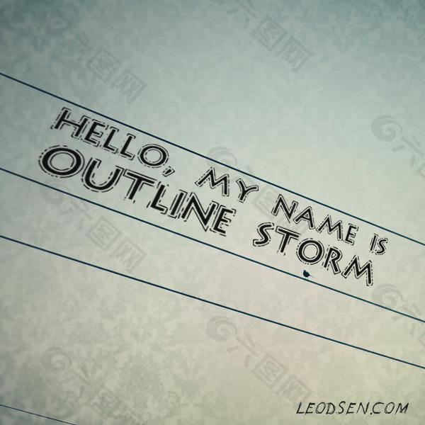 outlinestorm字體