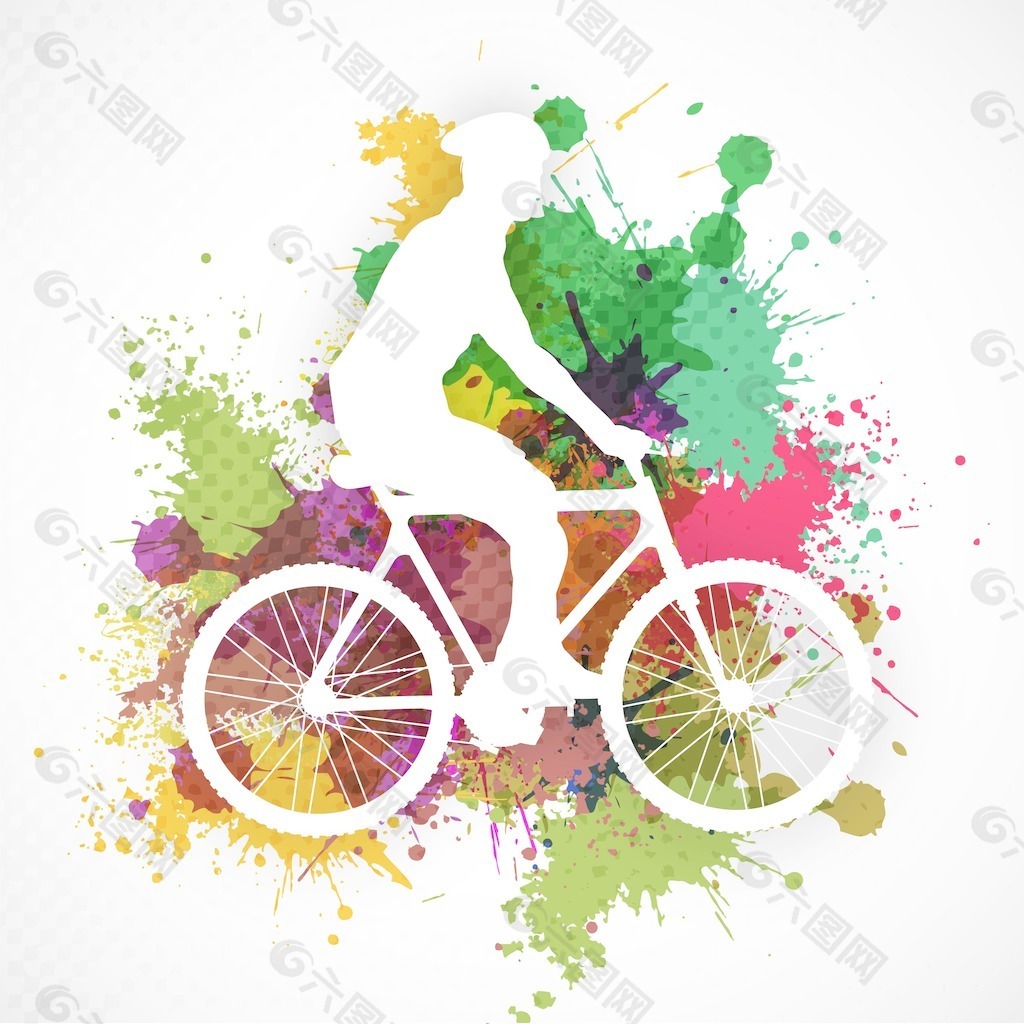 小轮车自行车上表演特技丰富多彩的蹩脚的背景