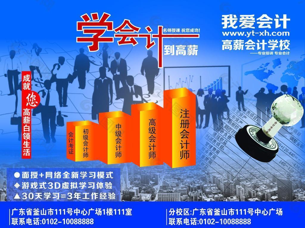 會計培訓廣告展板圖