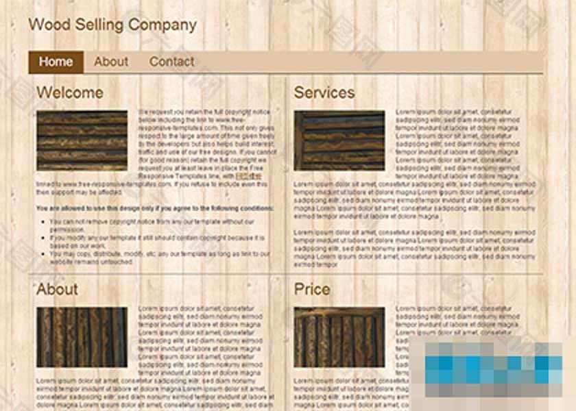 棕色木纹背景木材公司css模板网页ui素材免费下载 图片编号 六图网