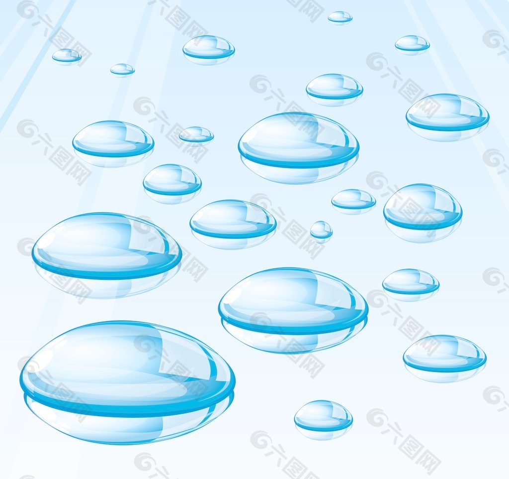 透明水滴向量