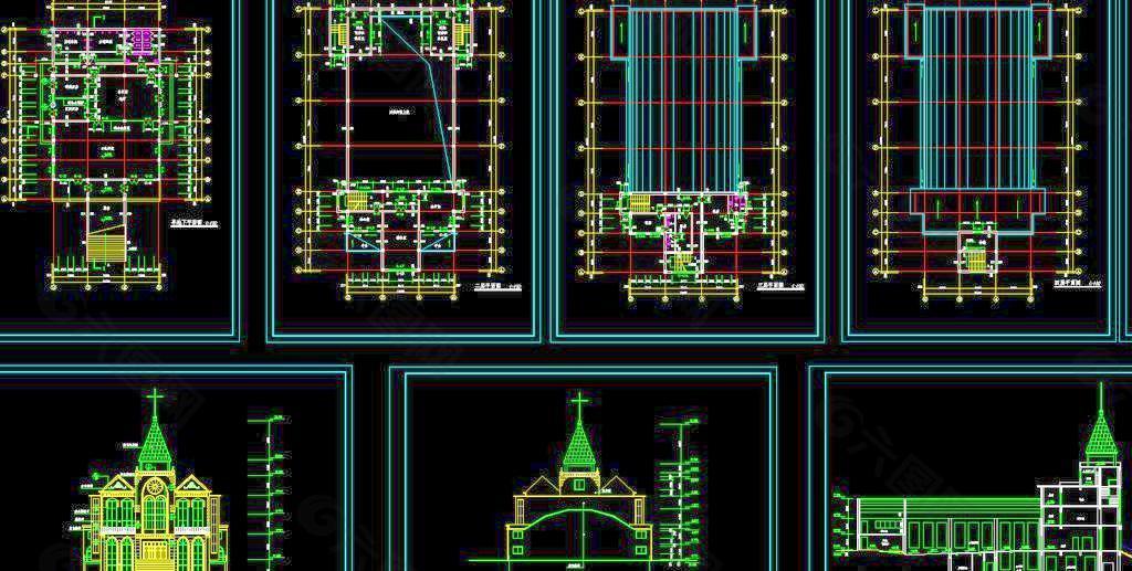 基督教会全套建筑图