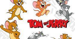 卡通貓和老鼠Tom and Jerry矢量圖