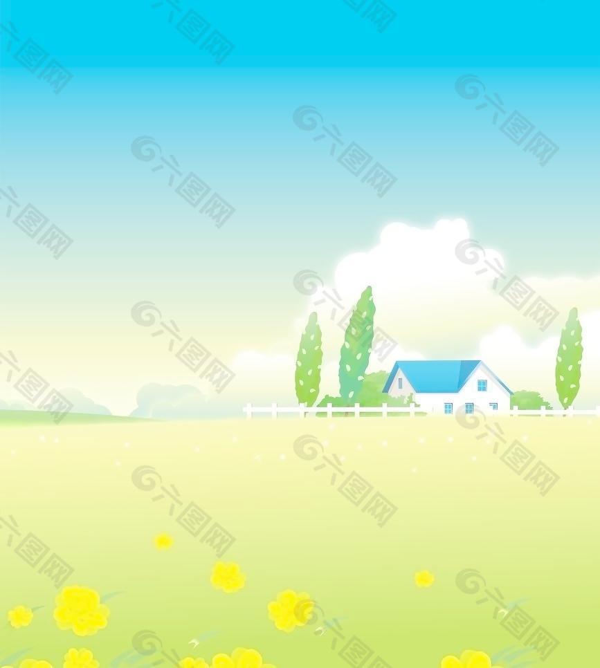 草原上的小屋 移門