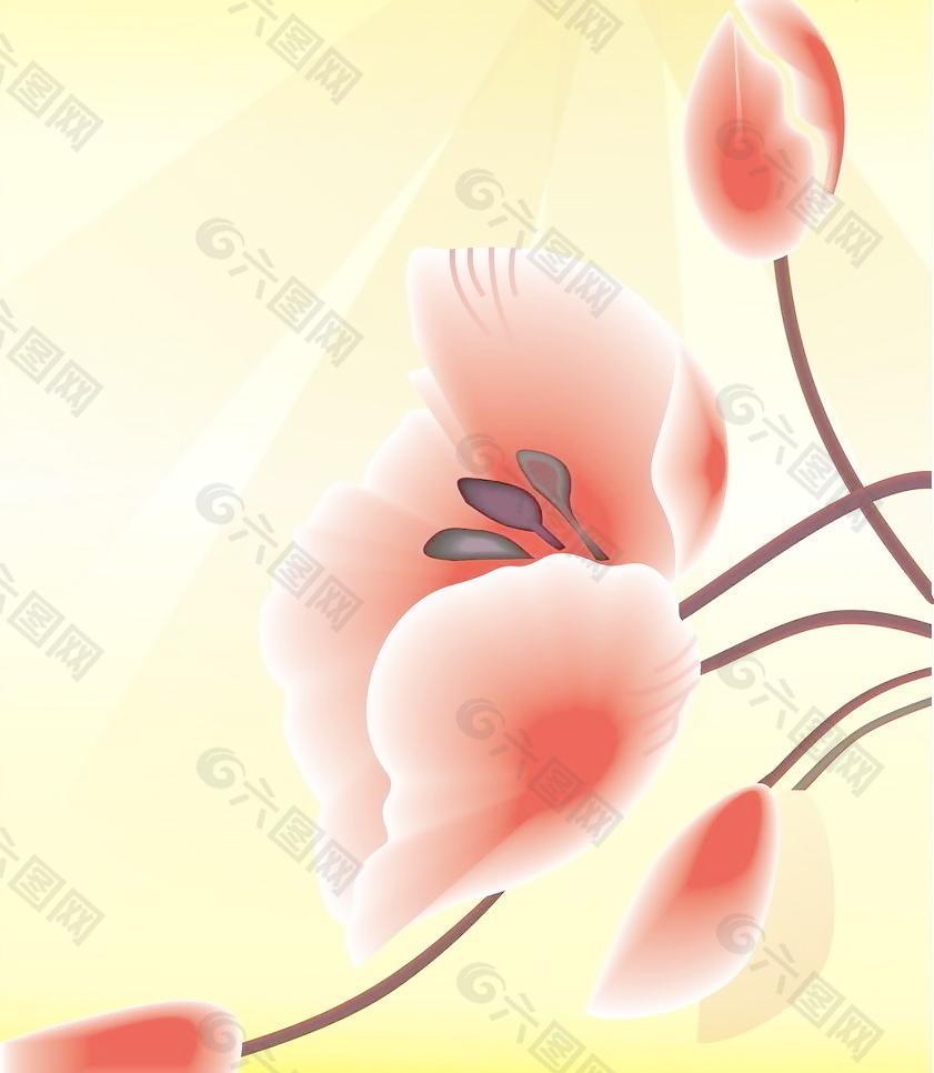 吐艳芬芳 花卉移门