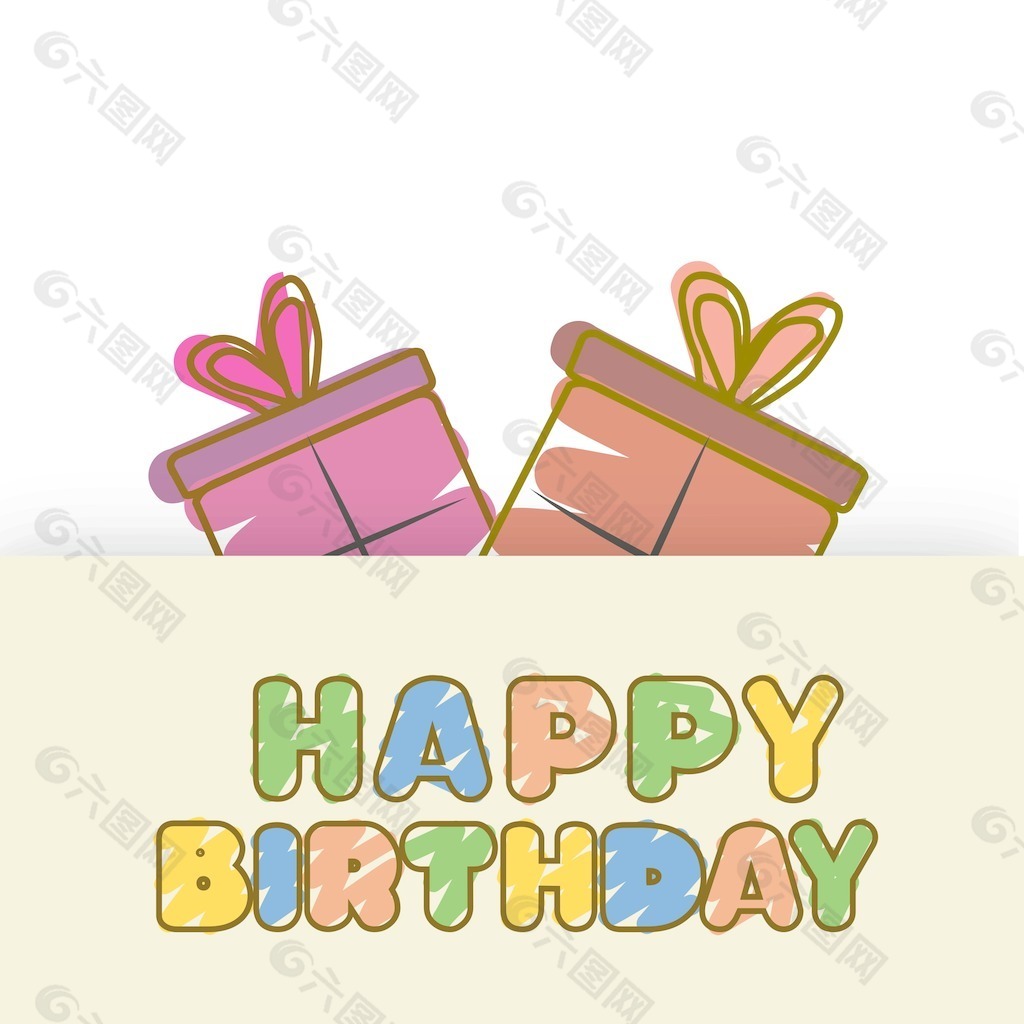 生日快乐礼物盒气球彩色碎纸片背景图片素材-编号27959155-图行天下