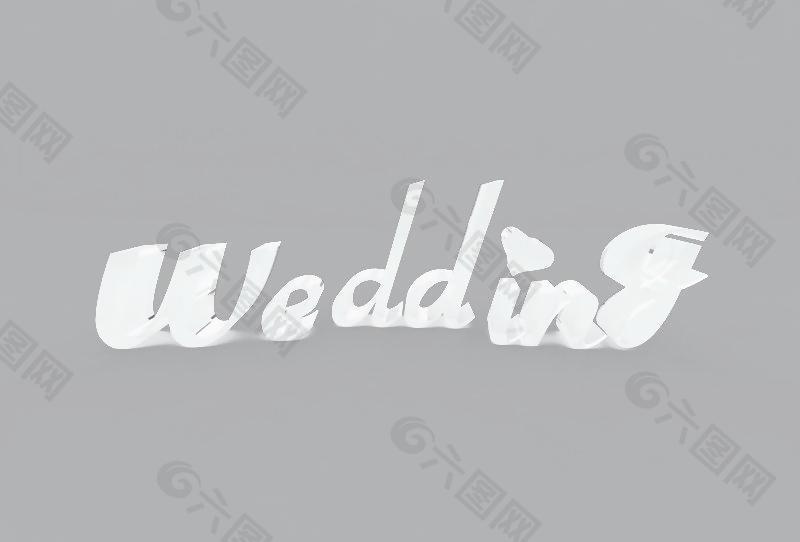 wedding水晶字图片