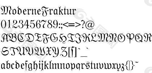 ModerneFraktur 英文字體下載