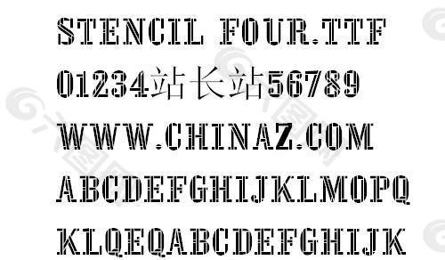 Stencil Four 英文字體下載