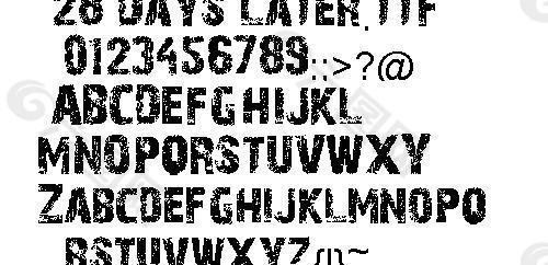 28 Days Later 數字字體