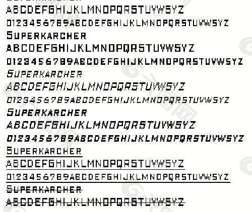 Superkarcher 像素字體
