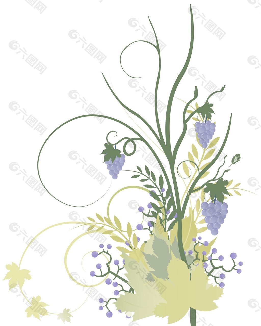 秋天的花卉插圖
