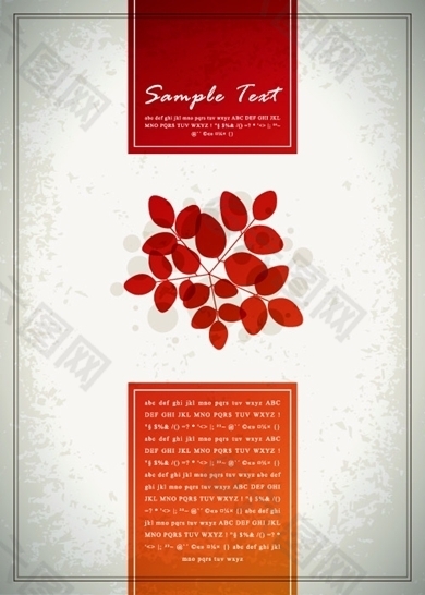 矢量植物樹枝圖片封面素材