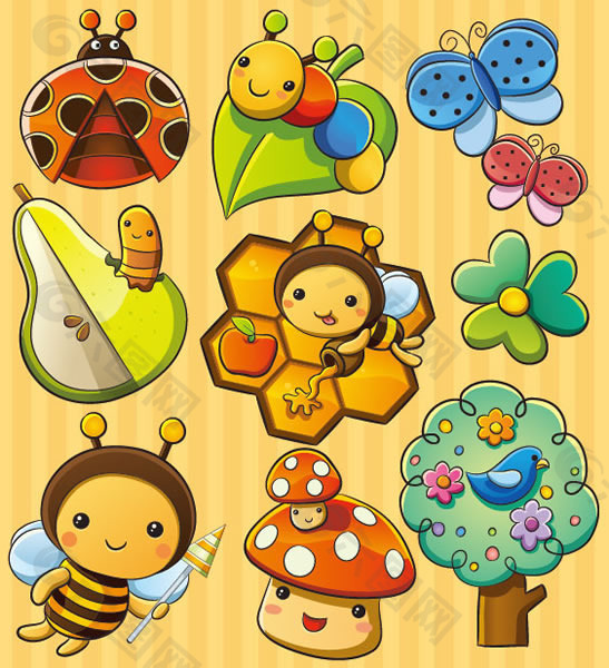 可愛卡通蜜蜂