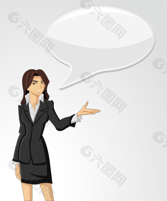 商務女性人物