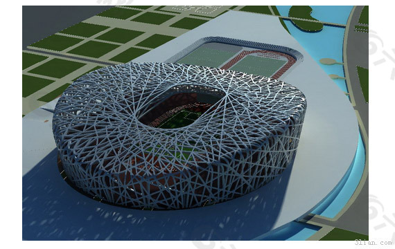 3D鳥巢建筑模型