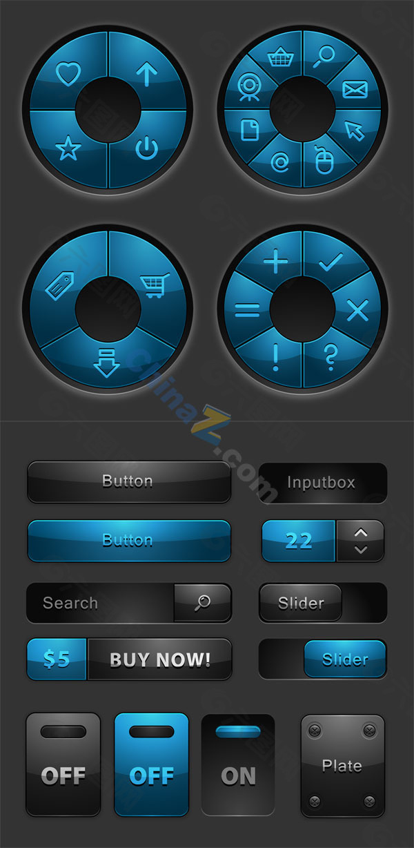 3d立體網(wǎng)頁按鈕矢量