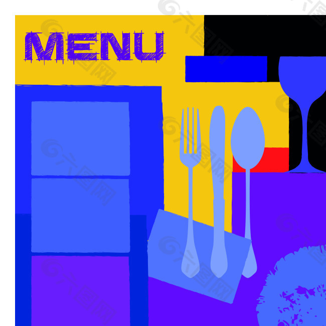 復古菜單海報矢量素材