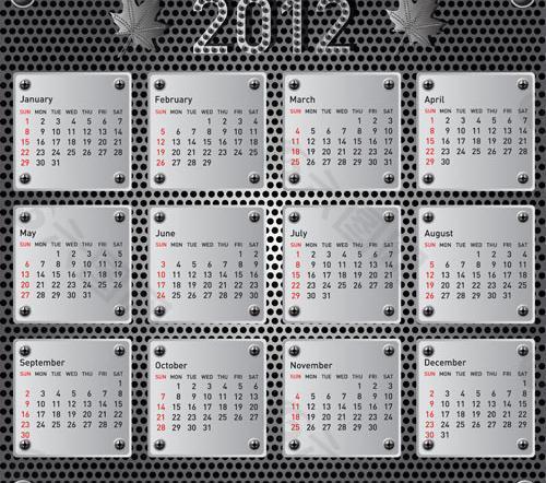 2012年日歷臺歷圖片