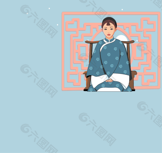 端坐的傳統(tǒng)女性