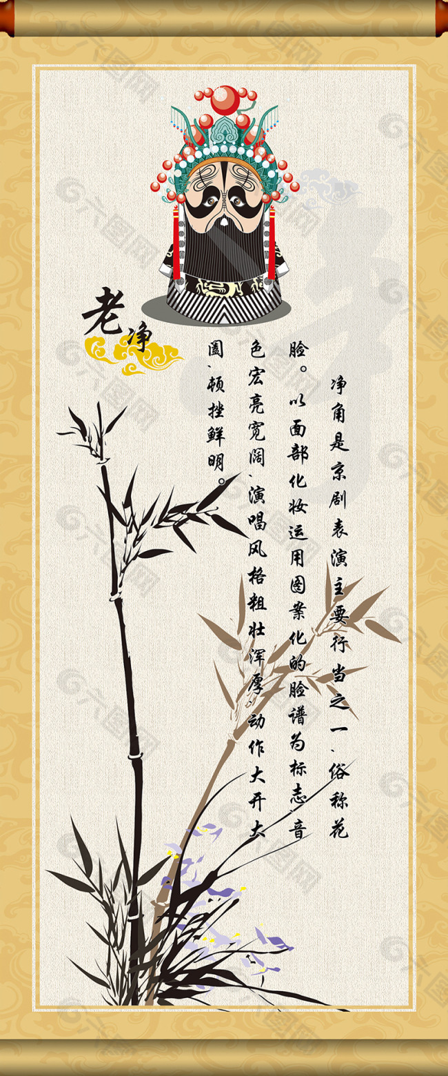 京劇 老凈 掛畫
