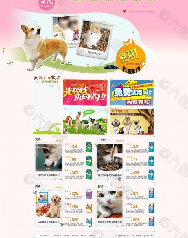 淘寶首頁寵物模版圖片