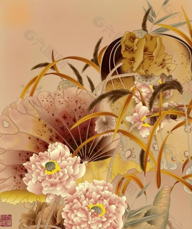 國(guó)畫牡丹圖片
