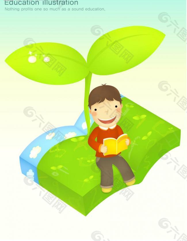 韓國插畫,可愛兒童系列圖片