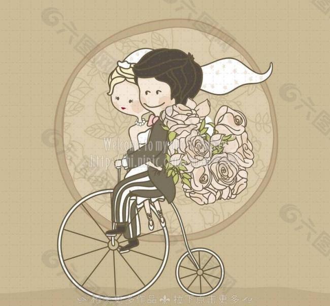 卡通婚紗圖片