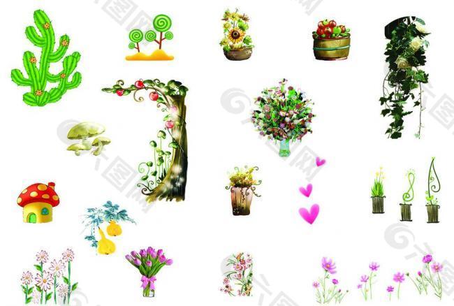 卡通植物圖片