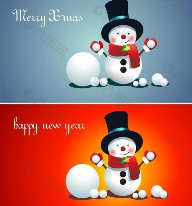 可愛(ài)的小雪人圖片