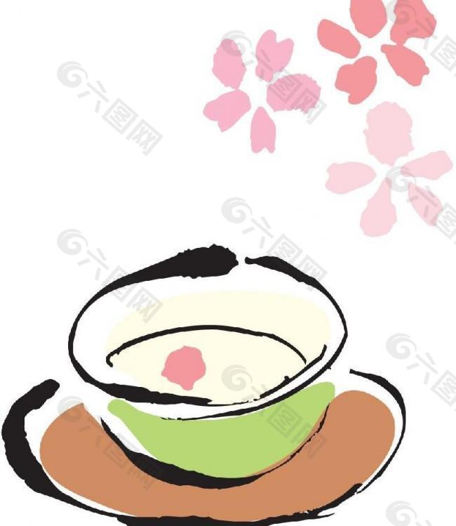 茶杯插畫圖片