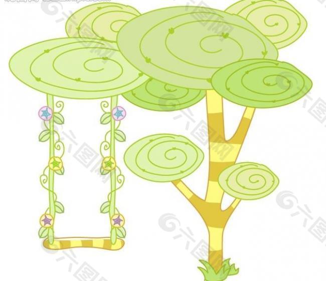 線條風景插畫圖片