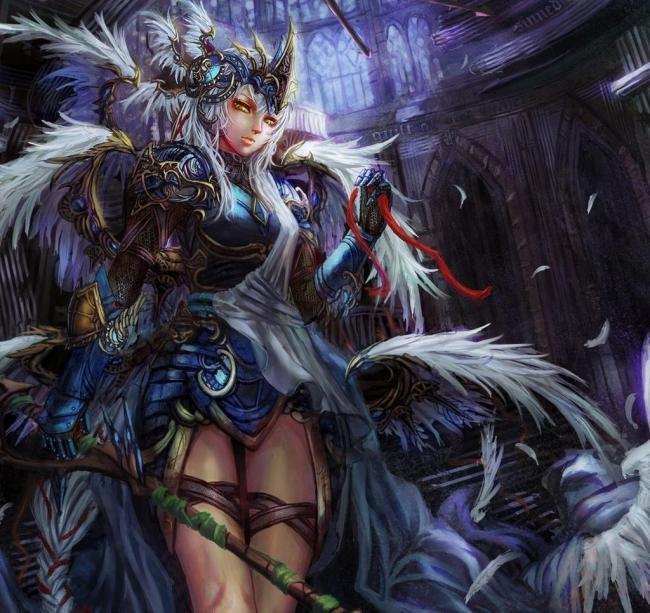 手繪美女圖片