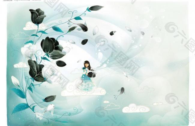 精品兒童模板——夢幻國度里的花仙子四圖片