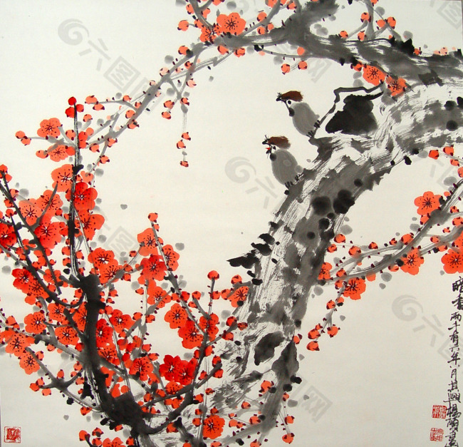 國(guó)畫《梅花》