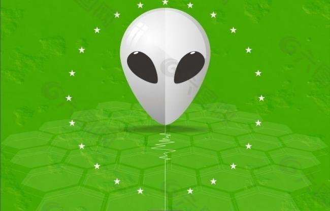 外星人科技背景展板圖片
