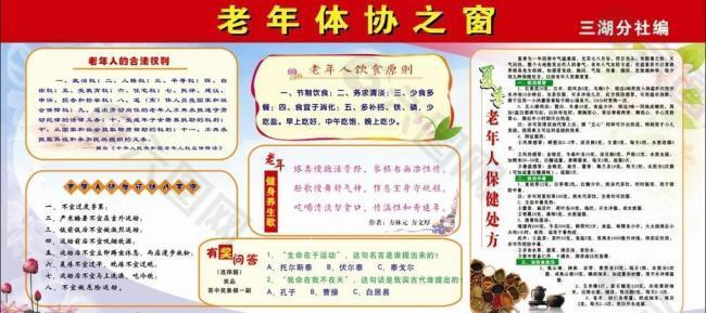 老年體育協(xié)會(huì)宣傳窗圖片