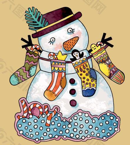 可愛的卡通雪人圖片