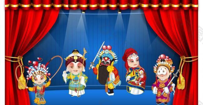 舞臺上的京劇人物圖片