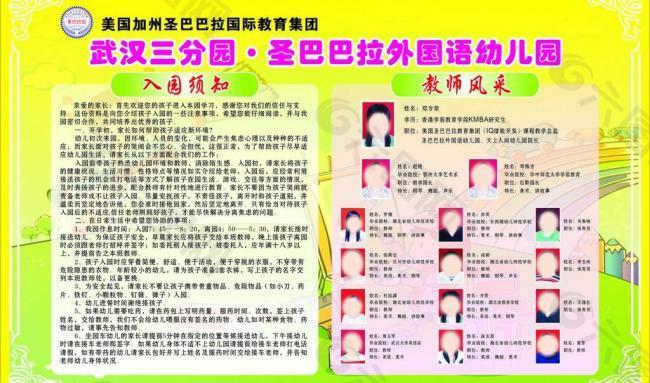 圣巴巴拉幼兒園展板圖片
