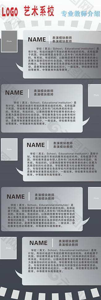 人物介紹展架模塊圖片