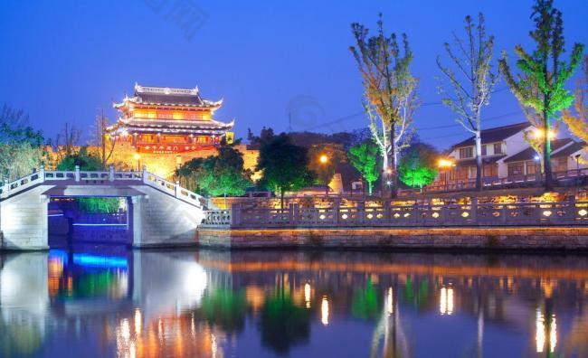 公園夜景圖片